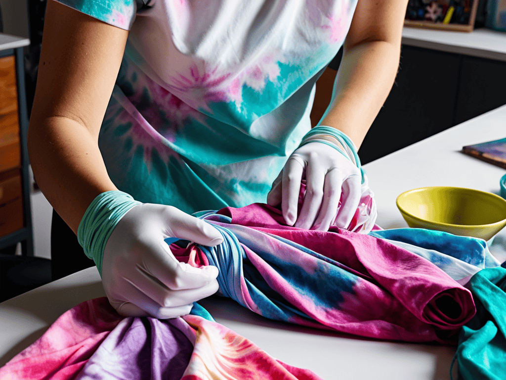 Tie-dye shirts with modern patterns