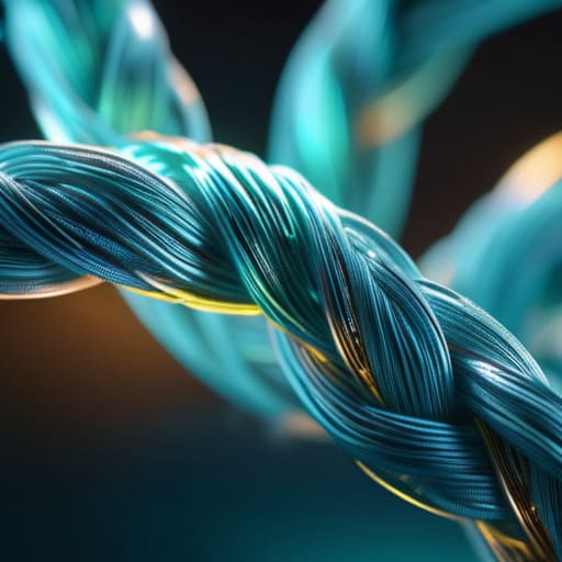 Optical-Fiber Data-Bus Braiding technology weaving light.